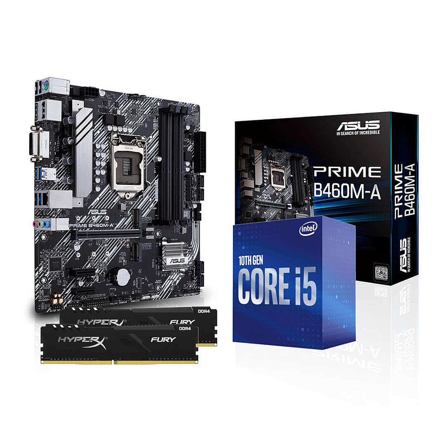 Intel i5 10500 - Asus B460 - RAM 16Go 2666Mhz - Kit upgrade PC Materiel ...