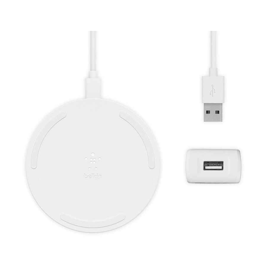 Chargeur Sans Fil à Induction 10W Blanc BELKIN WIA001BTWH Chargeur Sans Fil à Induction 10W Blanc BELKIN WIA001BTWH