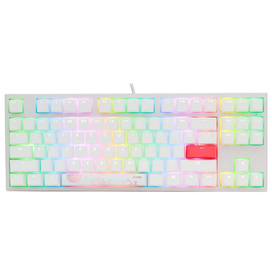 Ducky Channel One 2 TKL RGB - Blanc - Cherry MX Red - Clavier PC Ducky  Channel sur