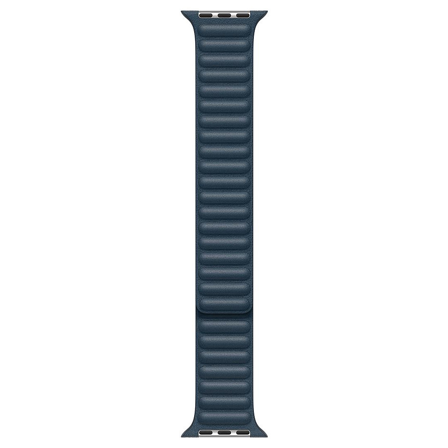 Accessoires montre et bracelet Apple Bracelet à maillons cuir bleu Baltique de 40 mm - S/M