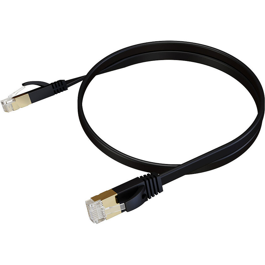 Câble RJ45 Real Cable E-NET 600-2 - Cable RJ45 Cat 6a UTP (noir) - 5 m