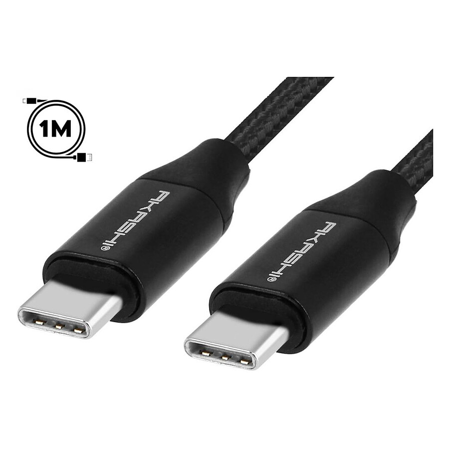 Adaptateurs et câbles Akashi Câble USB Type C vers USB Type C