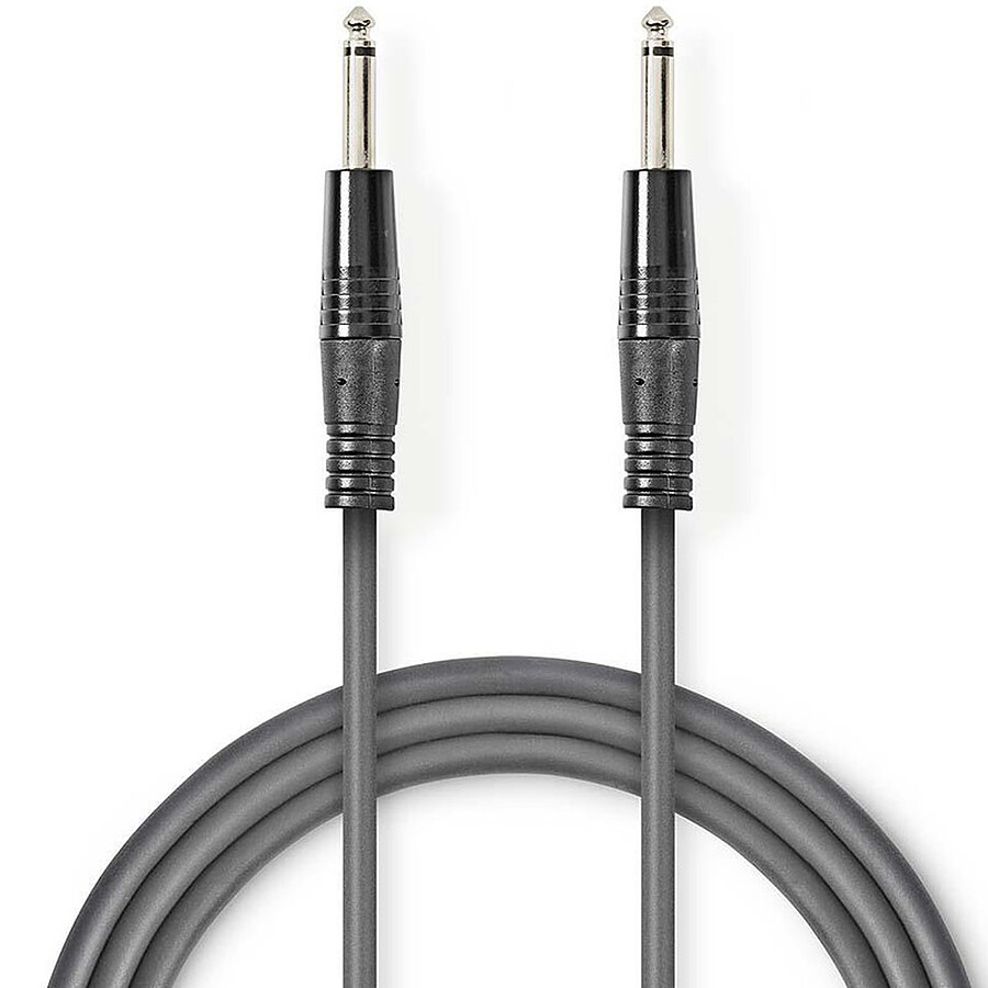Nedis Câble Audio Asymétrique 6.35 mm Mâle/Mâle Gris - 1.5 m - Câble Jack  NEDIS sur