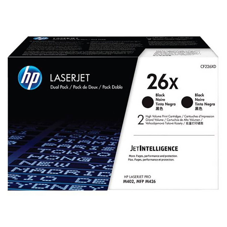 Toner HP 26X (CF226XD) - Noir Pack Duo