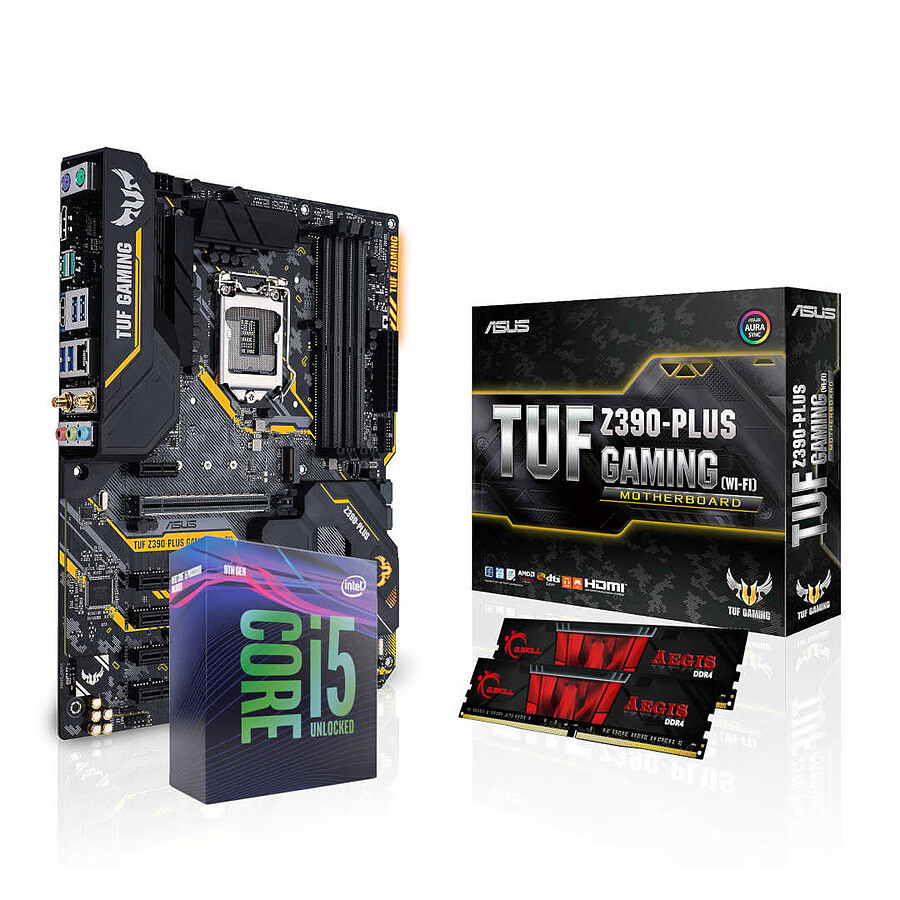 Intel Core i5 9600K + Asus TUF Z390-PLUS GAMING Wi-Fi + G.Skill 16