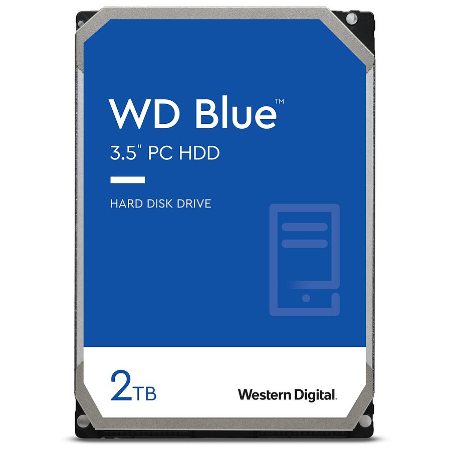 Disque dur interne Western Digital WD Blue - 2 To - 256 Mo - Occasion