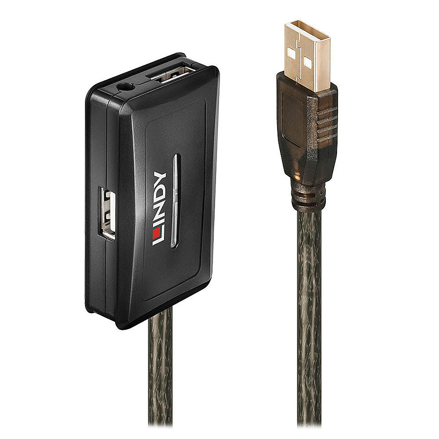 Câble USB Lindy Rallonge active USB 2.0 - 10 m
