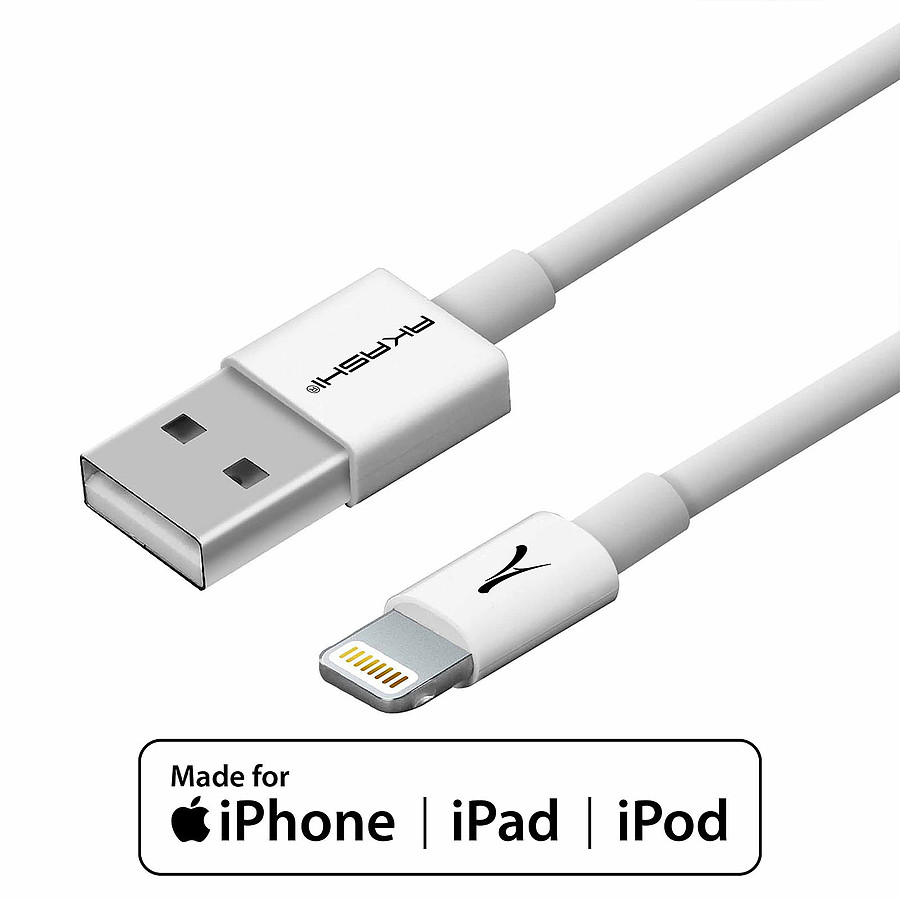 Câble USB Akashi Câble USB-A vers Lightning MFI - 2m
