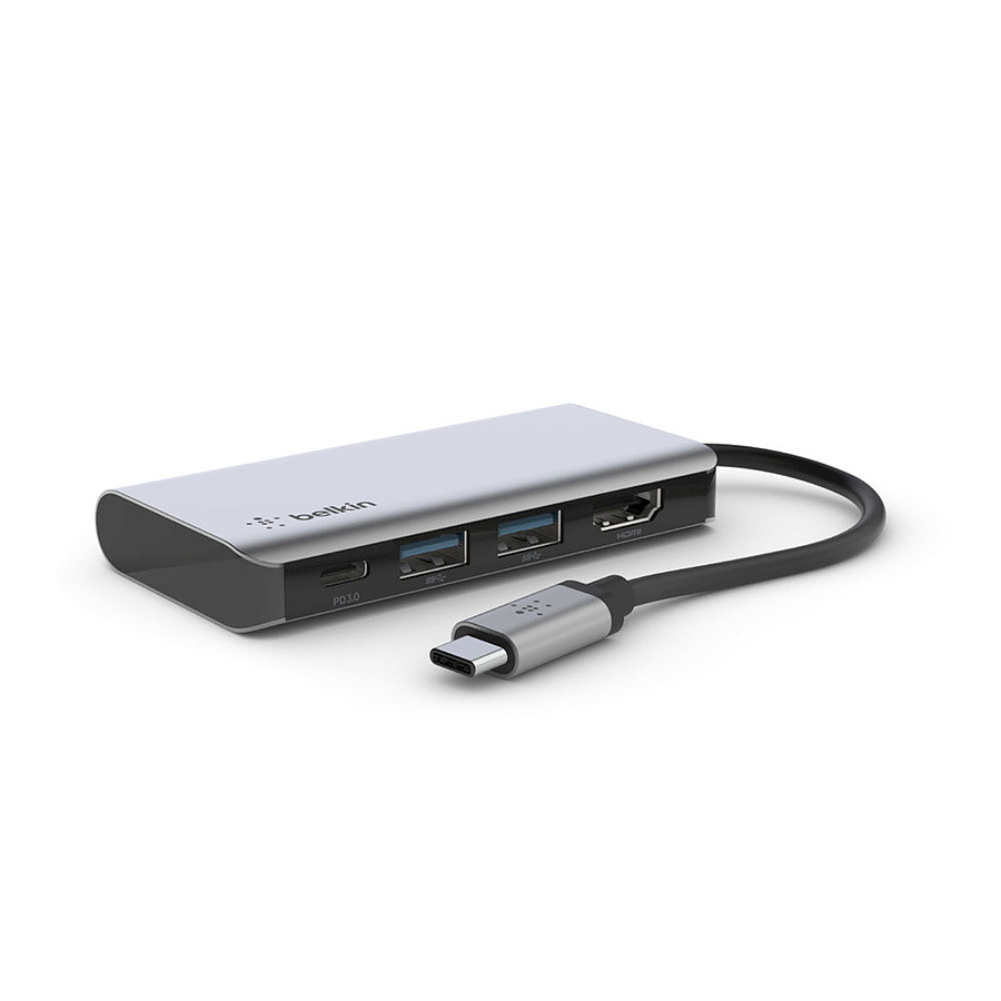Câble USB Belkin Adaptateur USB-C multiport 4-en-1