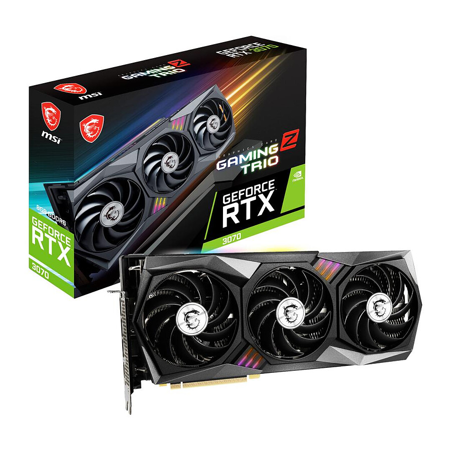 Carte graphique MSI GeForce RTX 3070 Gaming Z TRIO LHR - Occasion