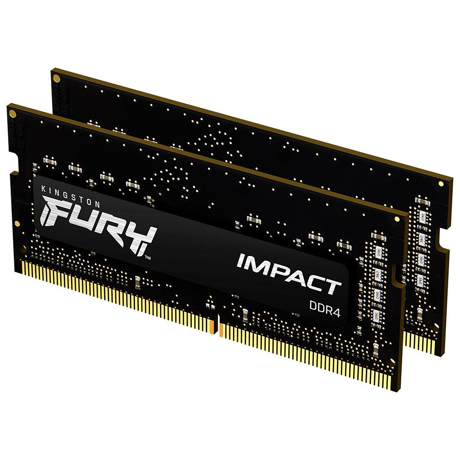 Mémoire Kingston Fury Impact SO-DIMM - 2 x 8 Go (16 Go) - DDR4 2666 MHz - CL15