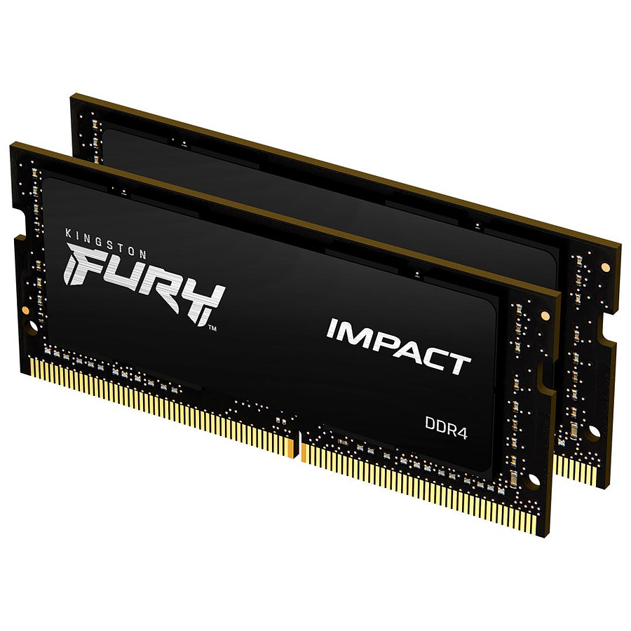 Mémoire Kingston Fury Impact SO-DIMM - 2 x 16 Go (32 Go) - DDR4 3200 MHz - CL20