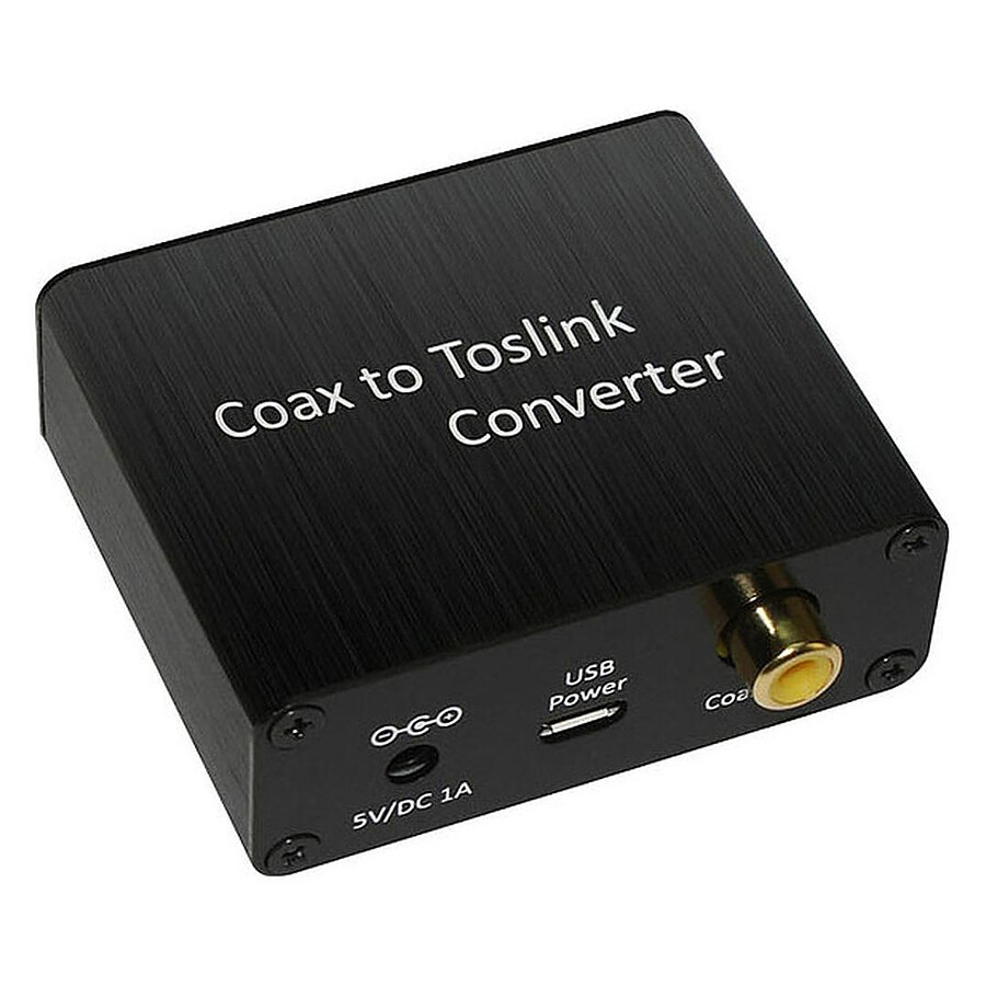 2 Adaptateurs Mini Toslink Vers Toslink – Connexion Audio Optique, Plaqué Or, Pour TV, Ampli - 5