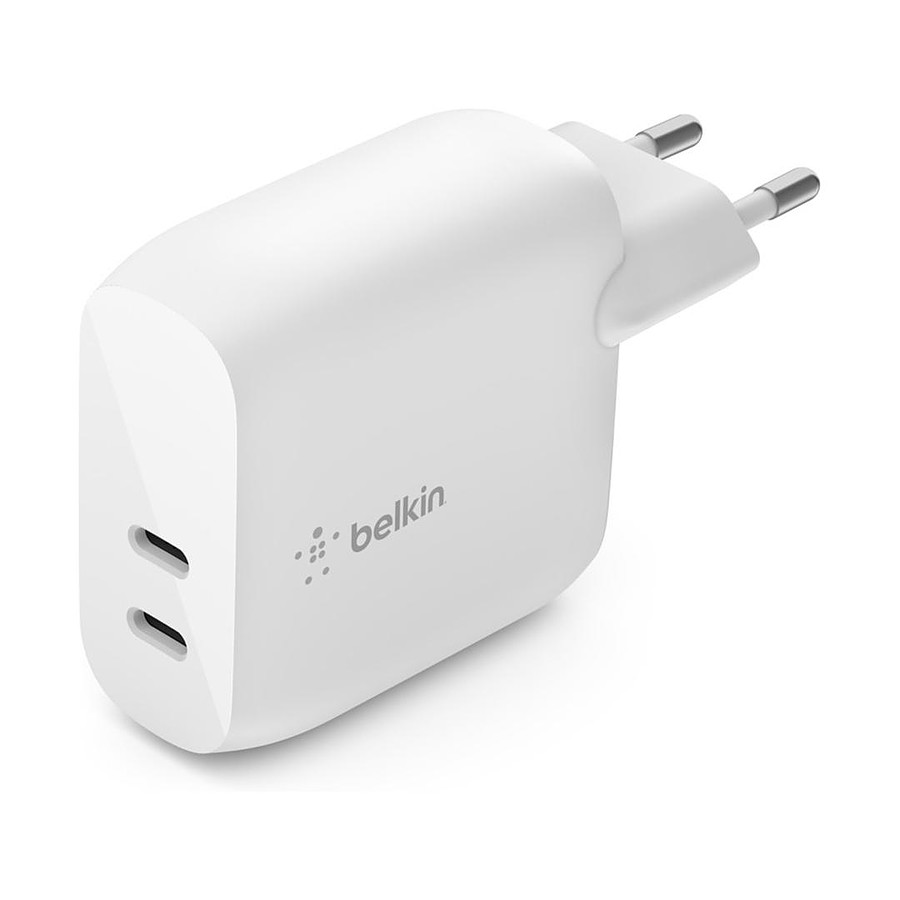 Chargeur double USB-C BELKIN 60W avec deux ports USB-C de 30W chacun