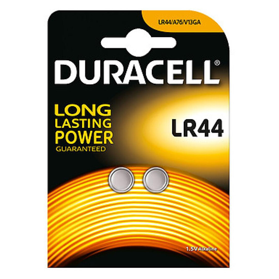 Pile et chargeur Duracell LR44 1.5V (par 2)