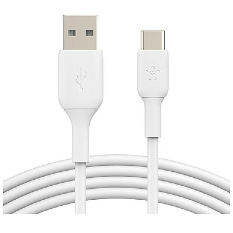Adaptateurs et câbles Belkin Câble USB-C vers USB-A (Blanc) - 15 cm