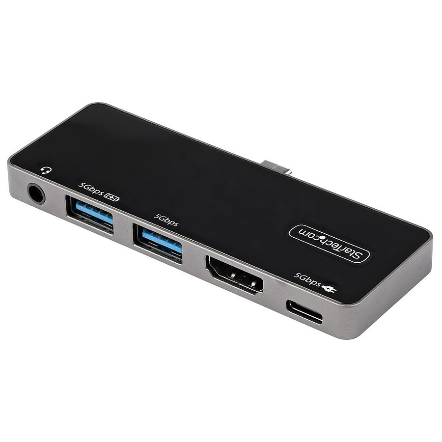 Câble USB StarTech.com Adaptateur multiport USB-C vers HDMI 4K 60 Hz, Hub 3 ports USB 3.0, Audio et Power Delivery 100W