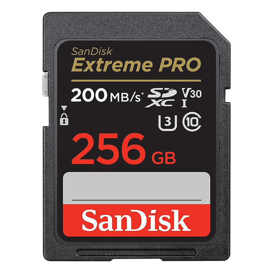Carte mémoire SanDisk Extreme Pro SDHC UHS-I  256 Go    (SDSDXXD-256G-GN4IN)