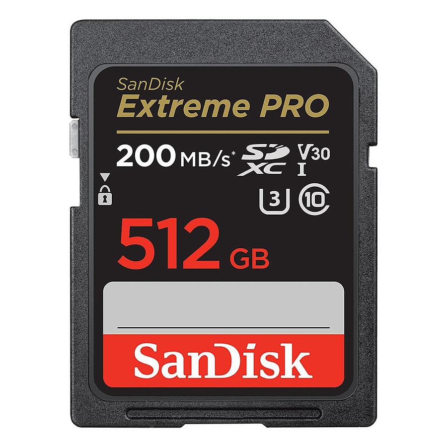 Carte mémoire SanDisk Extreme Pro SDHC UHS-I   512 Go (SDSDXXD-512G-GN4IN)