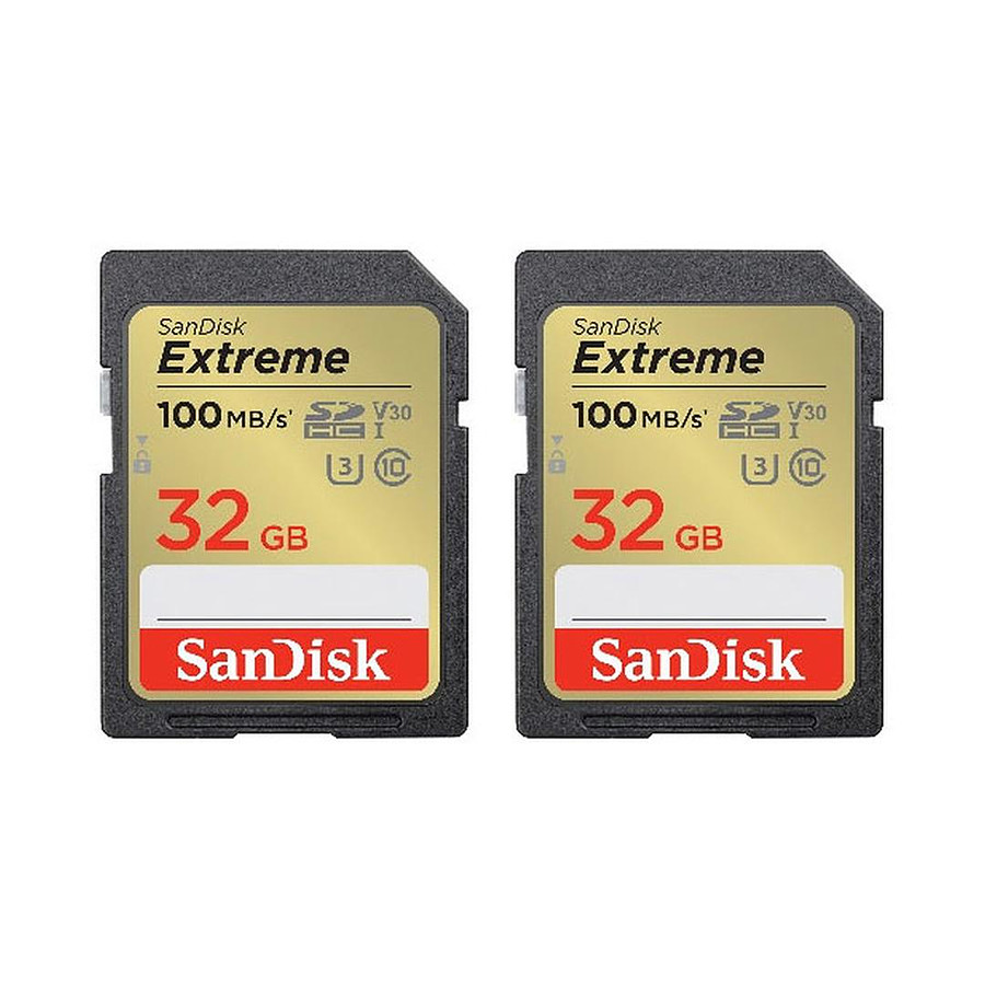 Carte mémoire SanDisk Extreme SDHC UHS-I  32 Go (x2)