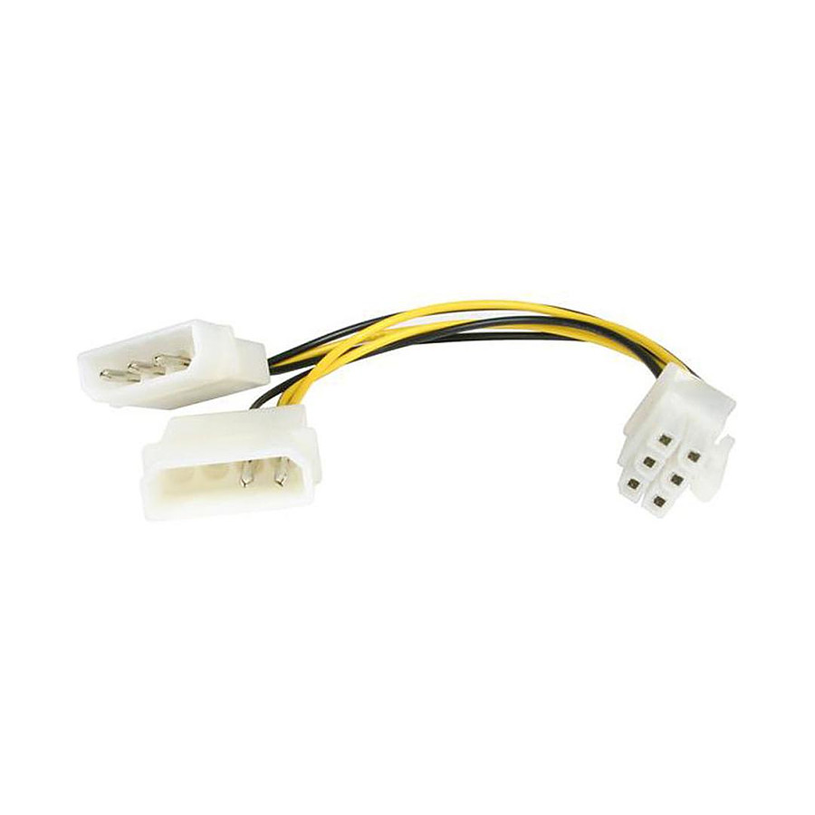 Câble d'alimentation StarTech.com Adaptateur d'alimentation 2x Molex vers PCI-E 6 pins