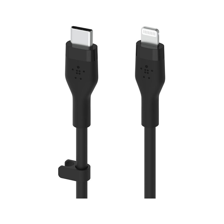Câble USB Belkin Boost Charge Flex Câble silicone USB-C vers Lightning (noir) - 1 m