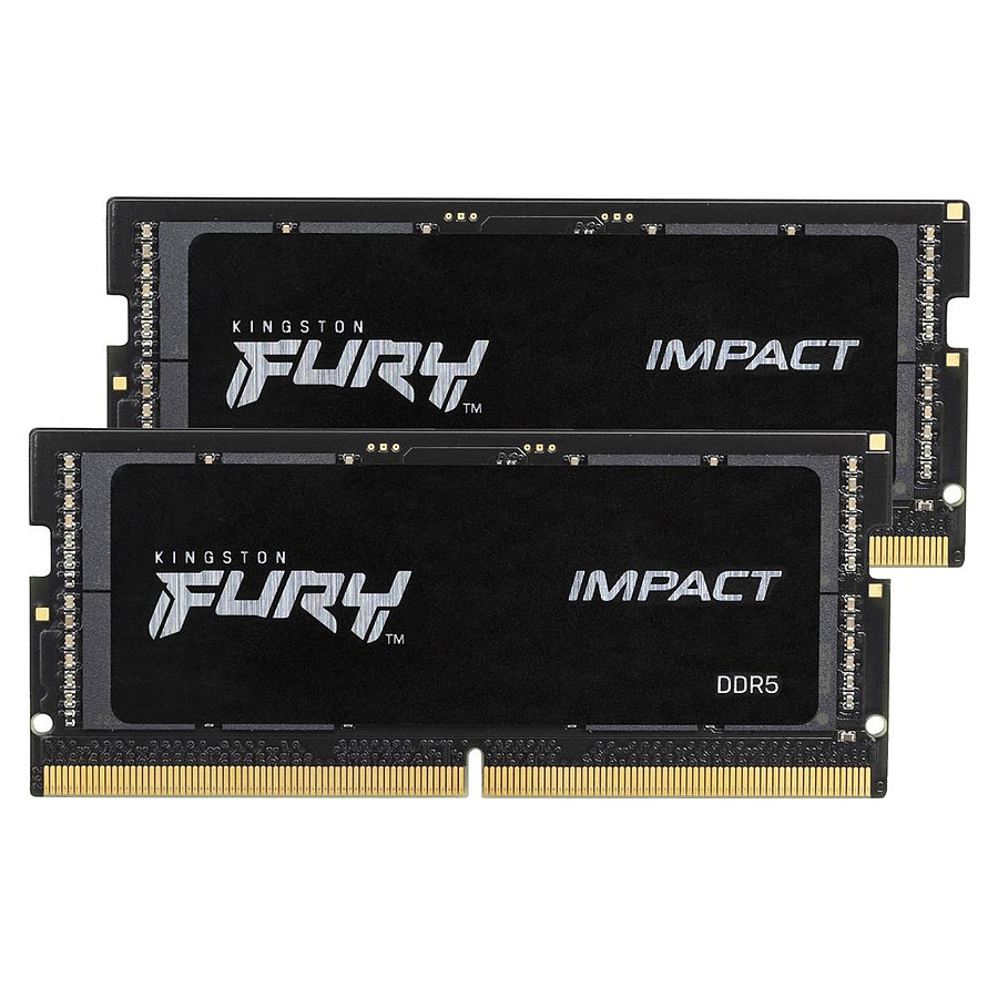 Mémoire Kingston Fury Impact SO-DIMM - 2 x 8 Go (16 Go) - DDR5 4800 MHz - CL38