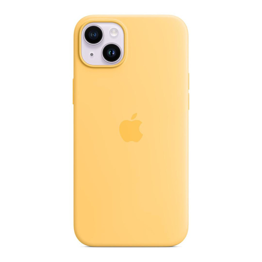Coque et housse Apple Coque en silicone avec MagSafe pour iPhone 14 Plus - Soleil pâle