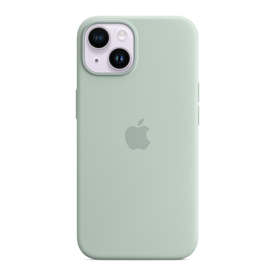 Coque et housse Apple Coque en silicone avec MagSafe pour iPhone 14 - Bleu cactus