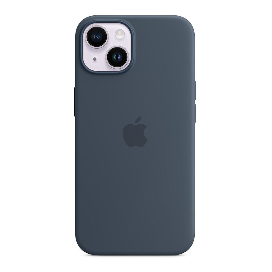 Coque et housse Apple Coque en silicone avec MagSafe pour iPhone 14 - Bleu orage