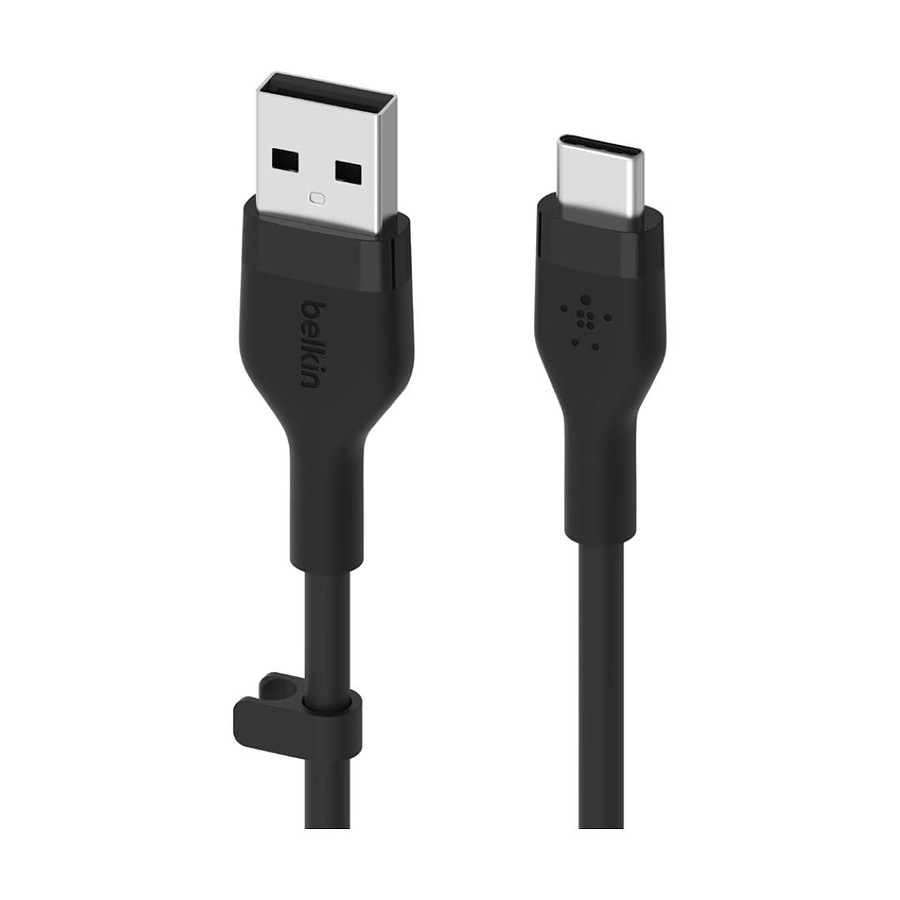 Câble USB Belkin Boost Charge Flex Câble silicone USB-A vers USB-C (noir) - 1 m