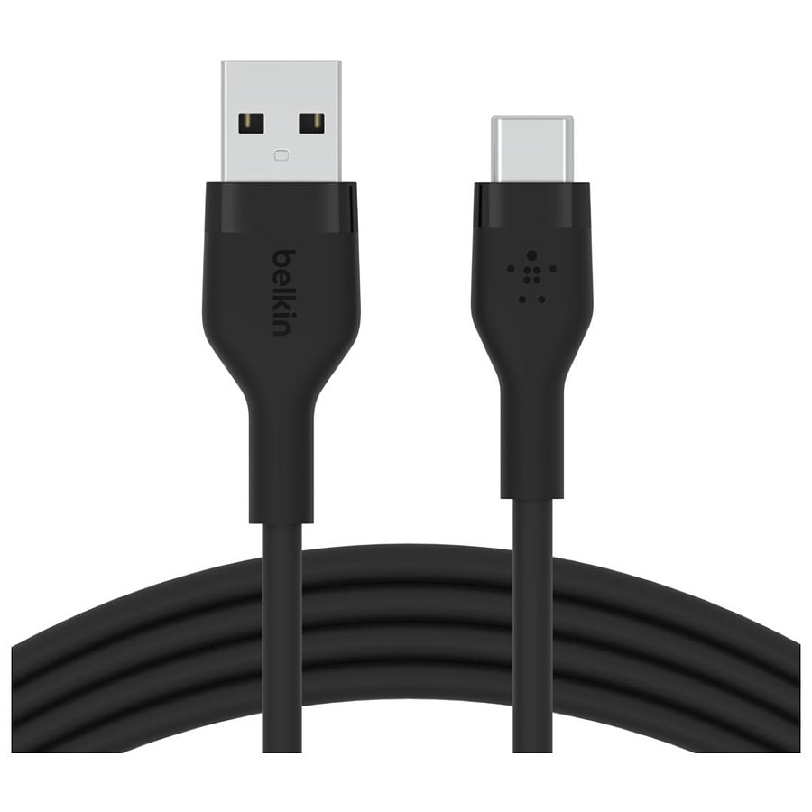 Belkin Boost Charge Flex Câble silicone USB-A vers USB-C (noir) - 1 m -  Câble USB Belkin sur