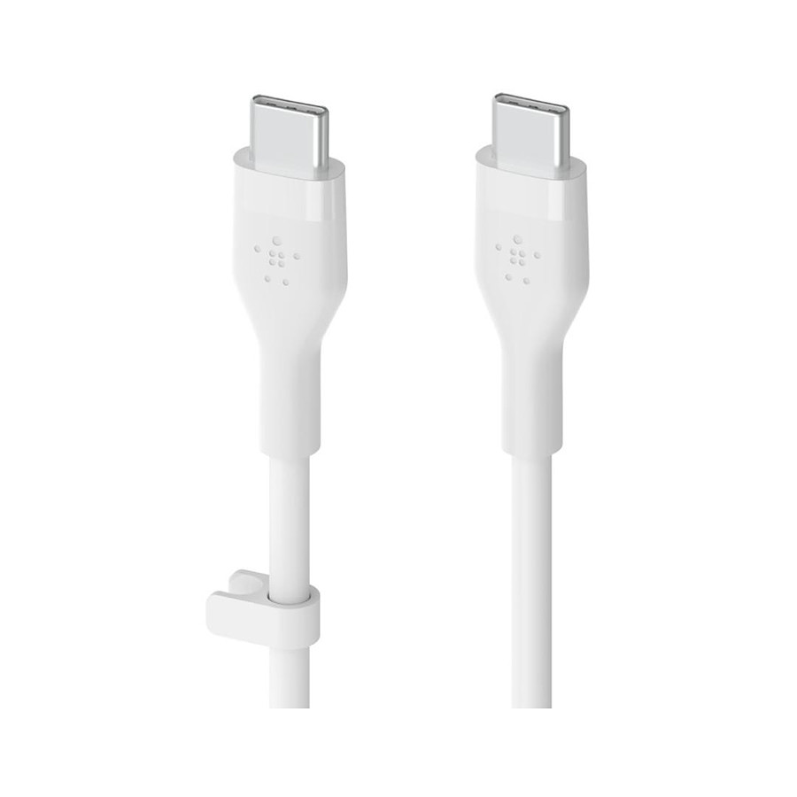 Câble USB Belkin Boost Charge Flex Câble silicone USB-C vers USB-C (Blanc) - 2 m