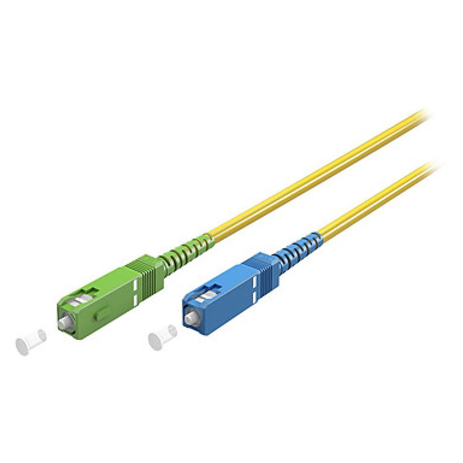 Câble fibre Optique Jarretière optique simplex monomode 9/125 SC-APC/SC-UPC - 0.5 mètre