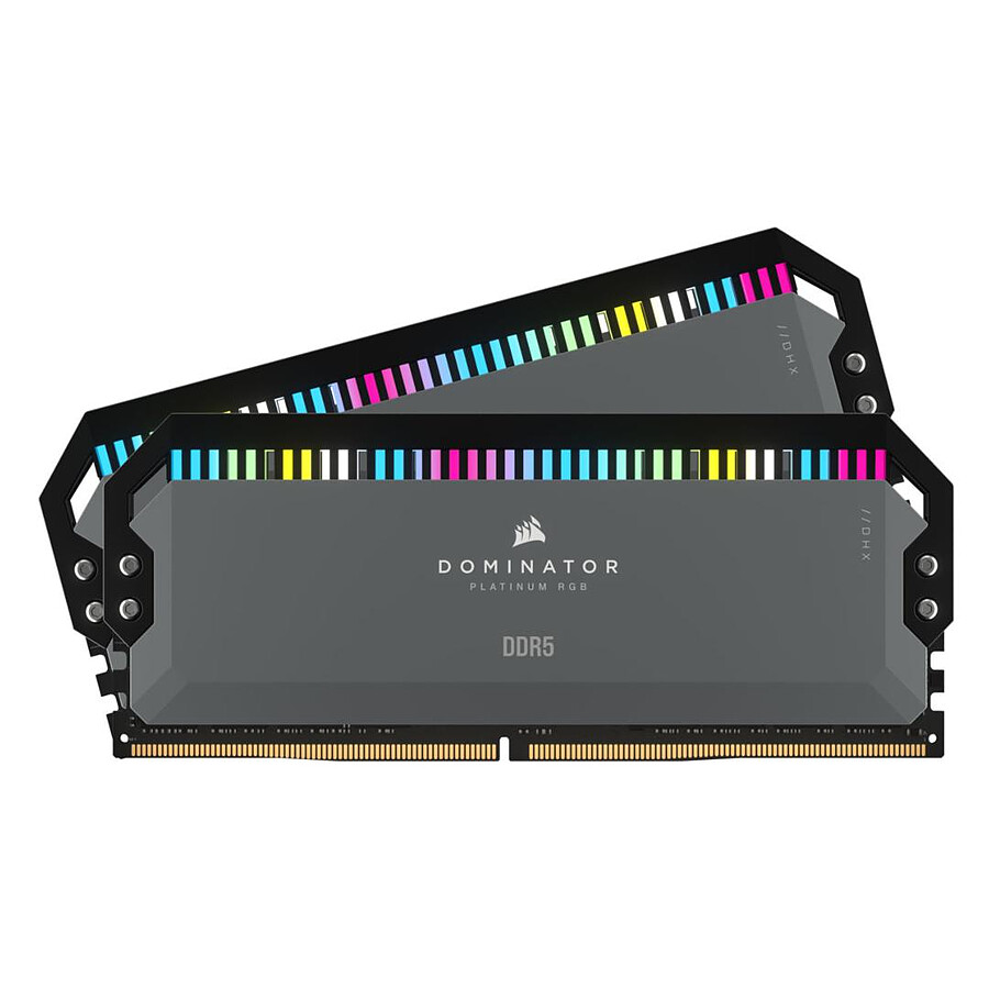 Corsair Dominator Platinum RGB Black 2 X 32 Go 64 Go DDR5 5200 corsair-dominator-platinum-rgb-black-2-x-32-go-64-go-ddr5-5200