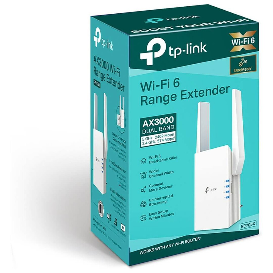 TPLink RE705X Répéteur WiFi Mesh AX3000 Répéteur WiFi TPLINK sur