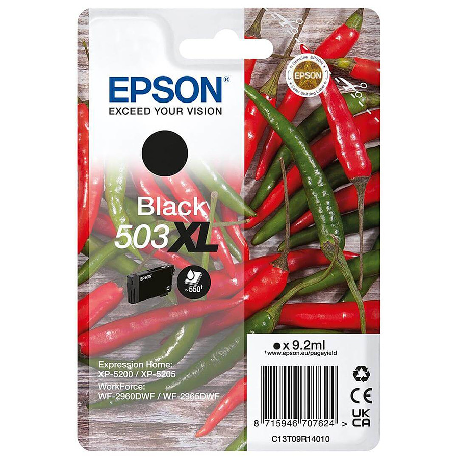 Cartouche d'encre Epson Piment 503XL Noir