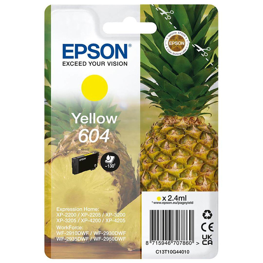 Cartouche d'encre Epson Ananas 604 Jaune