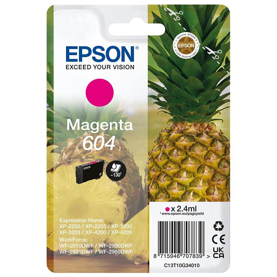 Cartouche d'encre Epson Ananas 604 Magenta