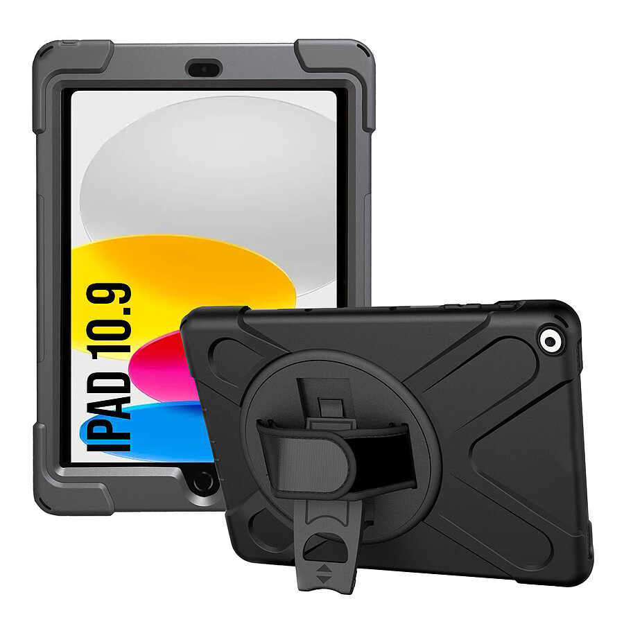 Accessoires tablette tactile Akashi Coque renforcée (noir) - Apple iPad 10.9" 2022