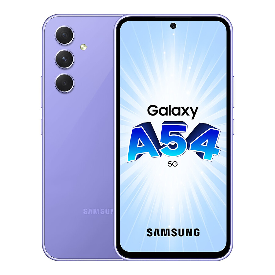Smartphone reconditionné Samsung Galaxy A54 5G (Lavande) - 128 Go · Reconditionné