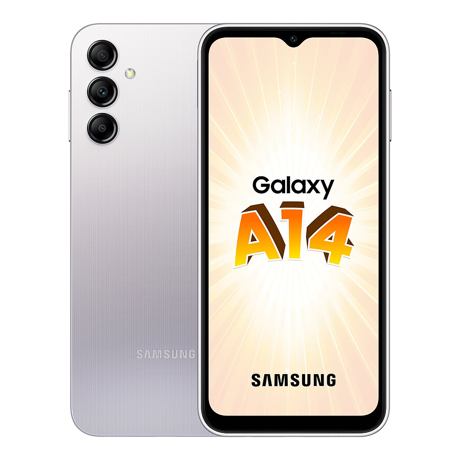 Smartphone reconditionné Samsung Galaxy A14 (Argent) - 64 Go - 4 Go · Reconditionné