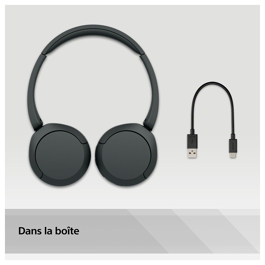 6€ sur Sony WH-CH510 - Écouteurs avec micro - sur-oreille - Bluetooth - sans  fil - NFC* - noir - Casque audio - Achat & prix