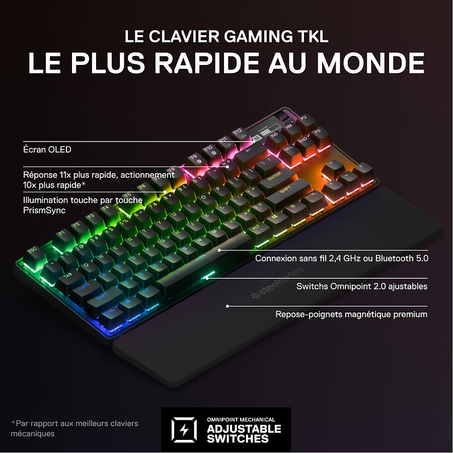 Du 60 %, du sans-fil et de l'OmniPoint 2.0 pour le clavier Apex Pro - Le  comptoir du hardware