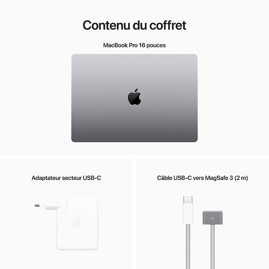 Apple MacBook Pro M2 Max 16 Gris sidéral 64Go/4To (MNW93FN/A-M2-MAX-64GB-4TB)  - MacBook - Garantie 3 ans LDLC