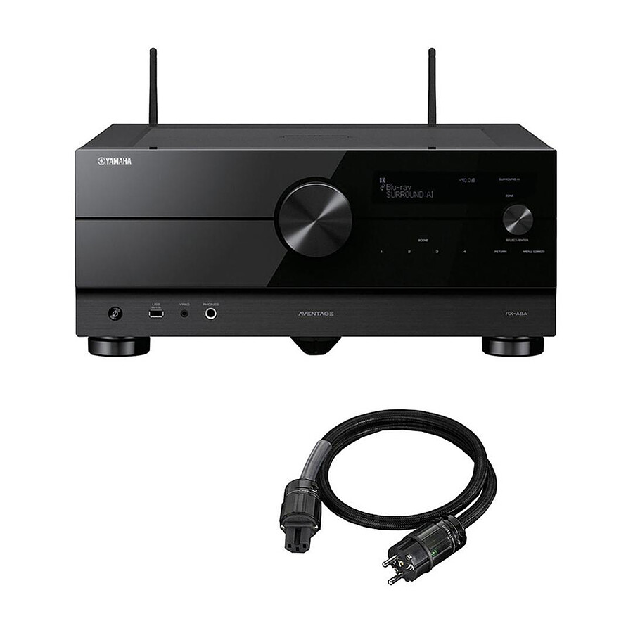 Ampli Home-Cinéma Yamaha RX-A8A Noir + Real Cable CHAMBORD (1.5 m)