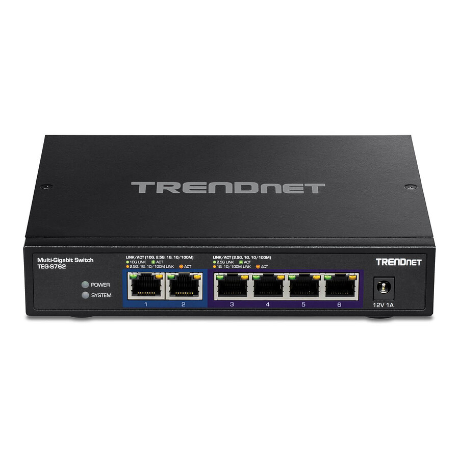 Switch et Commutateur TrendNet TEG-S762 - Switch 2 ports10G + 4 ports 2,5G
