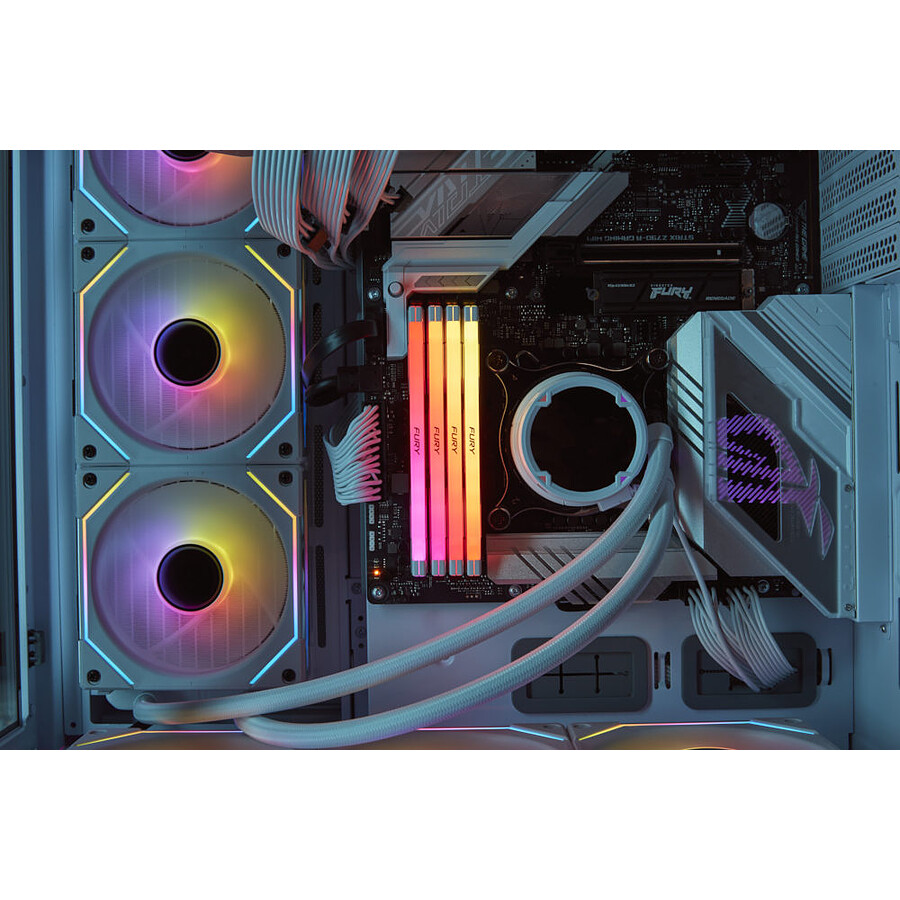 Kingston FURY Renegade RGB 32 Go (2 x 16 Go) DDR5 6400 MHz CL32 - Blanc -  Mémoire PC - LDLC