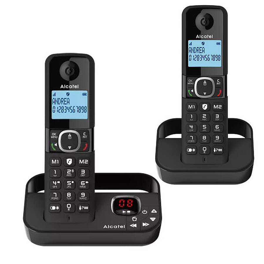 Téléphone fixe sans fil Alcatel F860 Voice Duo Noir