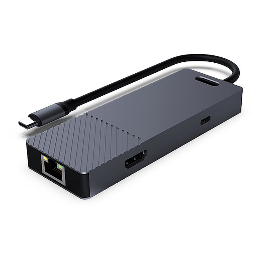 Câble USB INOVU Station d'accueil USB-C 6 en 1 (HDMI/USB/Ethernet/SD)